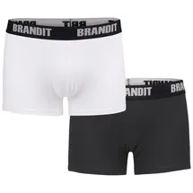 Brandit Textil Brandit Boxershorts Logo 2er Pack (Sale) weiß/schwarz, Größe XXL