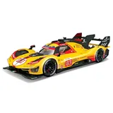 Burago Bburago - Ferrari 499P 24H LMS Hypercar 2024#83 Maßstab 1:24, Diecast-Replik AF Corse Le Mans, zu Öffnende Türen, Ferrari-Lizenz, Alter 14+