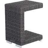 LC Wholesaler Barcelona Living Beistelltisch C-Form grau-Mix Tischchen Tisch Polyrattan