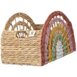 Heimtrend Aufbewahrungskorb/Spielzeugkorb/Regalkorb geflochten - Wasserhyazinthe Rattan - Wohnzimmer Kinderzimmer Schlafzimmer [Zeitungen/Bücher] - Regenbogen - Jetzt wählen