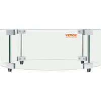 Vevor Feuerstellen-Windschutz 740 x 214 mm runder Flammenschutz aus