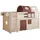 TICAA Hochbett Malte 90 x 200 cm Kiefer weiß beige-braun