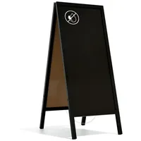 ALLboards Kundenstopper mit schwarzem Holzrahmen 150x61 cm, Werbetafel, Gehwegaufsteller,