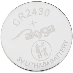 Akyga AKY1084, Einwegbatterie, CR2430, Lithium-Manganese Dioxide (LiMnO2), 3 V,