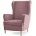 vidaXL Ohrensessel Rosa Samt 64 x 96 x 90 cm Rosa