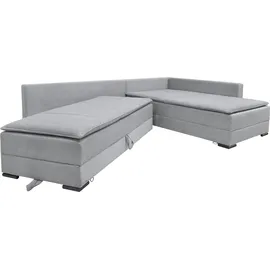 Home Affaire Ecksofa Cord 3-Sitzer Grau