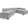 Home Affaire Ecksofa Cord 3-Sitzer Grau