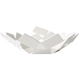 Alessi Alessi, Edelstahl, "La Stanza dello Scirocco", Korbschale weiß, 15 x 25 x 16 cm