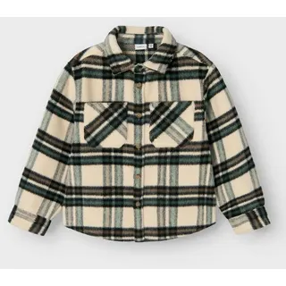NAME IT Kurzjacke -Look Regular Fit Webware NKMREMOLLE LS OVERSHIRT beige 146-152