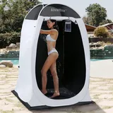 Alvantor Duschzelt, tragbar, Umkleidekabine, Außentoilette, Pop-Up-Unterstand für Privatsphäre, Ankleidezimmer und Unterschlupf – Teflonbeschichteter Stoff, zum Patent angemeldet 1,2 x 1,2 x 2,1 m