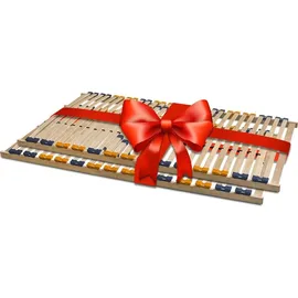 Coemo MULTIRA 2er Set Lattenrost 7-Zonen 28 Leisten Härtegrad verstellbar 90 x 200 cm