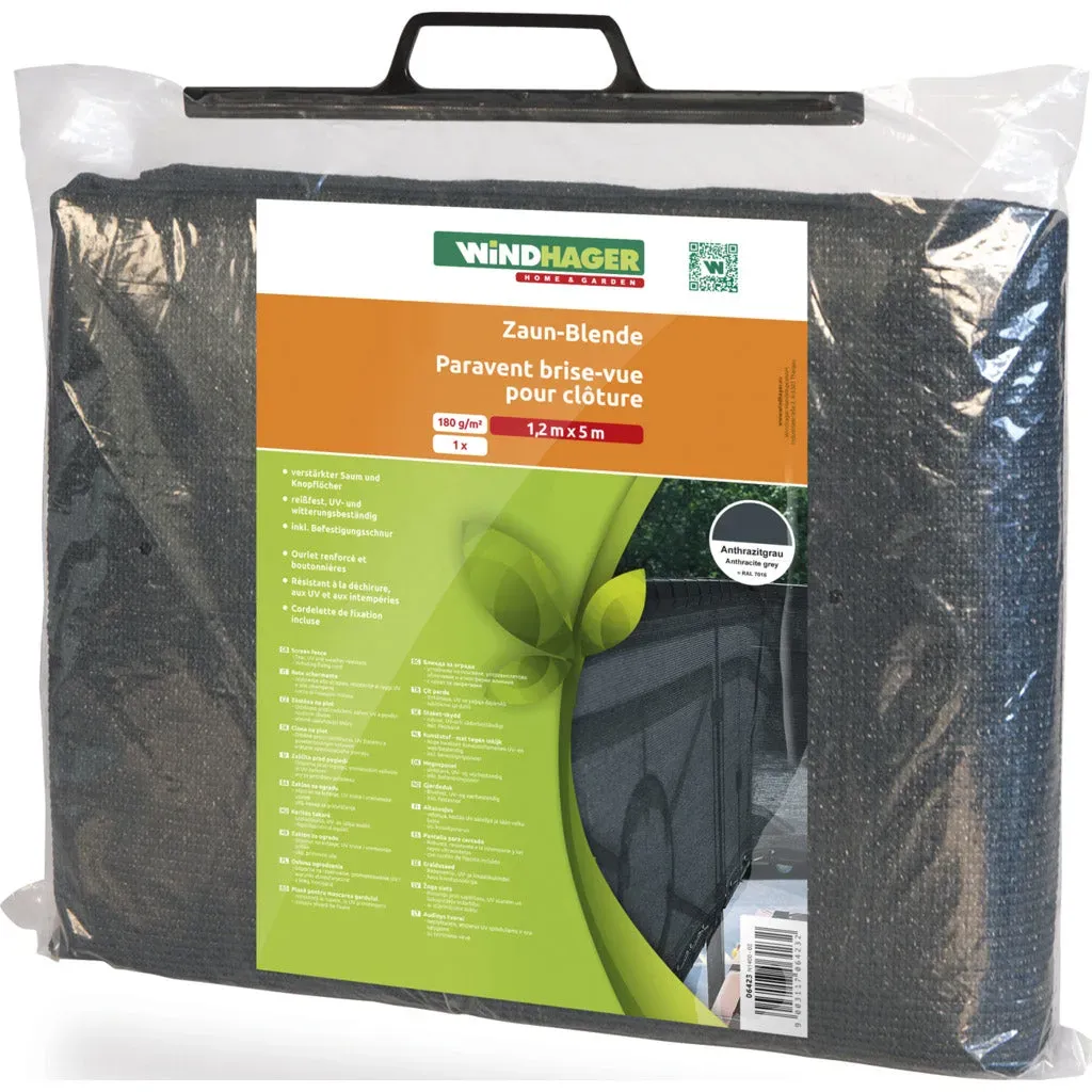 Zaunblende SCREENEX CLASSIC anthrazit -  1000 / 5 / im Poly-Beutel - anthrazit