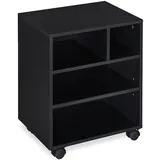 Relaxdays Rollcontainer 49 x 40 x 30 cm schwarz