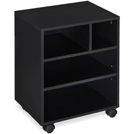 Relaxdays Rollcontainer 49 x 40 x 30 cm schwarz