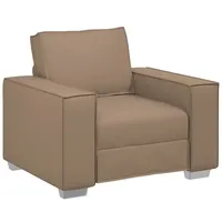 VidaXL Sessel Cappuccinobraun 59 cm Kunstleder