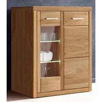 Home Affaire Vitrine »Logo,100cm hoch,42 cm tief,Fronten Massivholz,6Fächer,Böden variabel«,