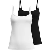 CALIDA Unterhemd 2er Pack in Weiß/Schwarz | Gr.: L