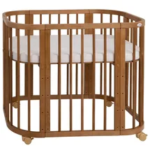 Waldin Babybett 5in1, Beistellbett aus Holz, Matratze,