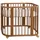 Waldin Babybett 5in1, Beistellbett aus Holz, Matratze,