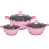 Cheffinger Kochtopfset 20-24-28cm 6-tlg Pink