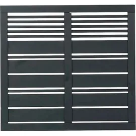 Plus Sichtschutzzaun Element Silence 120 x 110 cm schwarz grundiert