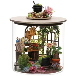 Cute Room 3D-Puzzle »Puppenhaus Miniatur DIY hölzernes Zauber Garten«, Puzzleteile, 3D-Puzzle, Miniaturhaus, Modellbausatz mit Möbeln zum basteln-Zauberflaschen-Serie
