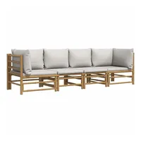 vidaXL Garten-Lounge-Set 4-tlg. braun