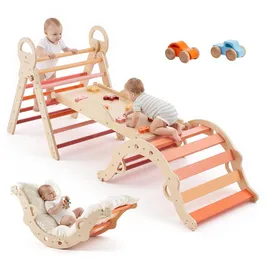 Vevor Kletterbogen 9-in-1 Kletterspielzeug Orange