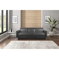 3-Sitzer PLACES OF STYLE "Lund, mit manueller und elektrischer Relaxfunktion", grau, B:222cm H:97cm T:100cm, Kunstleder 100% Polyurethan, Sofas, in 2 Sitzen (links u. rechts), USB-A, Echtleder, Kunstleder, Webstoff