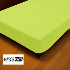 EXKLUSIV HEIMTEXTIL Spannbettlaken Frottee 140 x 200 cm Limette/Apfelgrün