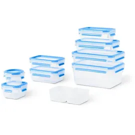 Emsa Clip & Close blau 16,4 x 21,0 x 22,0 cm 0,15/0,2/2 x 0,55/0,55/0,8/1,2/2,2 l 9-teiliges Set