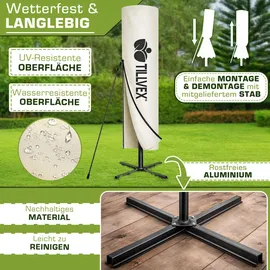 TRESKO Ampelschirm Ø 350 cm Beige