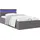 vidaXL Bett mit Bettkasten Hydraulisch LED Grau Kunstleder 100x200 cm