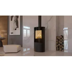 Stalko Hitze Kaminofen ELLISSE S Brennkammer weiss Bauart1 BImSch VII