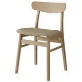 Hammel Furniture Esszimmerstuhl Findahl by Hammel Mosbøl, Massivholz, gepolsterte Sitzfläche, versch. Farbvarianten beige