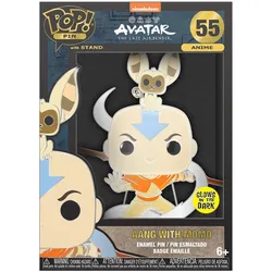 Funko - POP! - Avatar the Last Airbender - Pop! Pin AANG WITH MOMO (GLOW)