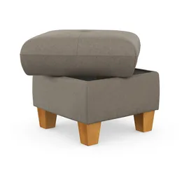 Home Affaire Polsterhocker Lindgren mit Stauraum 61 x 46 x 61 cm Braun