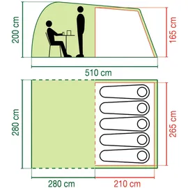 Coleman Waterfall Deluxe 5 grün