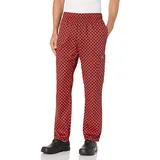 Chef Code Unisex-Erwachsene Cargo Chef Hose Kochhose, kariert rot, 5X-Groß - 5XL