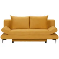 Schlafsofa in Gelb mit Bettfunktion