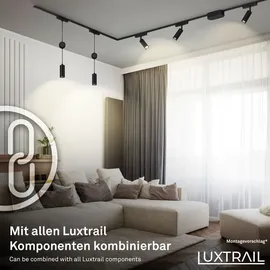 Briloner Luxtrail Einspeisung Schienensystem Zubehör 15 cm Schwarz