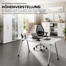 bümö Schreibtisch 200x100 cm Grau