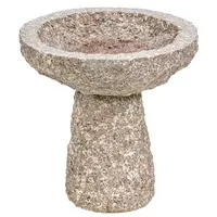 Dehner Granit-Vogeltränke, Ø 35 cm, Grau, Braun