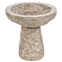 Dehner Granit-Vogeltränke, Ø 35 cm, Grau, Braun