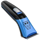Masterclip Hundeschermaschine (blau), ultra leise, professionelles Fellpflege-Set mit leichtem schnurlosem Trimmer, wiederaufladbar, Showmate II Schermaschine, geeignet für Hunde, Katzen und andere