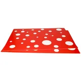 Mambocat 2er Set Tischset rot mit weißen Punkten 45 x 32 cm