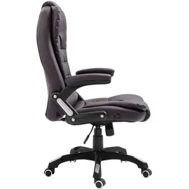 vidaXL Bürostuhl Kunstleder mit Armlehnen braun