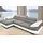 Cotta Ecksofa COTTA "Solution L-Form", weiß (altweiß, grau), B:286cm H:73cm T:167cm, Sofas, Ecksofa, mit Arm- & Kopfteilverstellung, wahlweise mit Bettfunktion