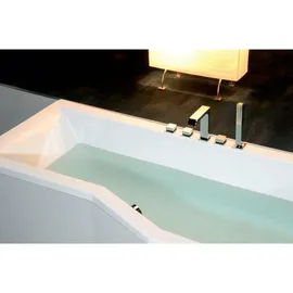 Polysan TIGRA asymmetrische Raumsparbadewanne 170 x 80 cm (1-tlg) schwarz