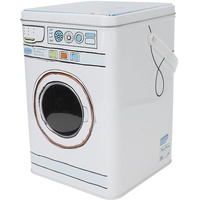 Waschmittelkanister, transparent offen gut abdichtend Waschmaschinenform Waschpulverdose mit Griff zum Aufbewahren von Waschmittelkapseln